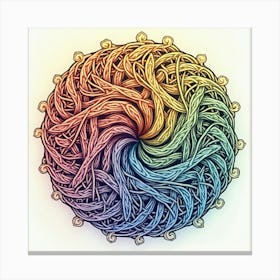 Flux Dev A Vibrant Intricate Illustration Of Intertwined Celti 1 Canvas Print