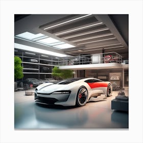 Futuristic Sports Car Canvas Print