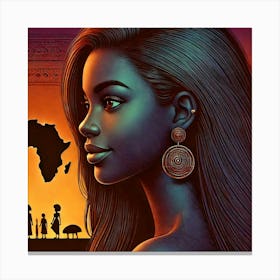 African Woman Portrait 1 Canvas Print