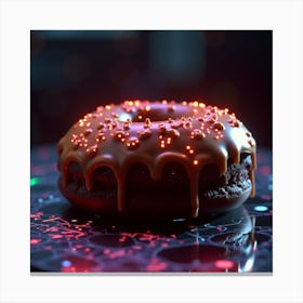 Donut With Icing Canvas Print