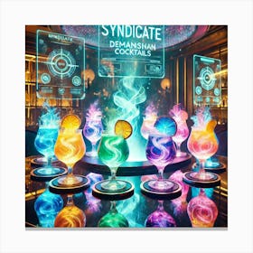 Dimensional Cocktails Canvas Print