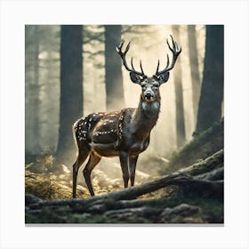 Deer In The Forest 229 Canvas Print