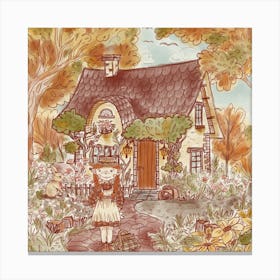 Little House In The Woods Canvas Print