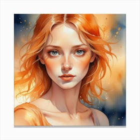 Orange Haired Girl 1 Canvas Print