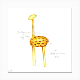 Giraffe Love Fy Canvas Print