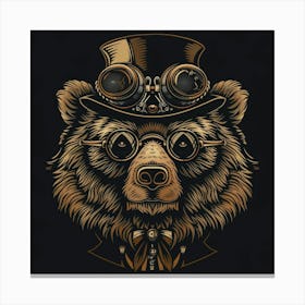 Steampunk Bear 18 Canvas Print