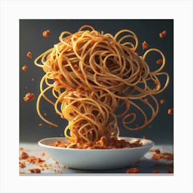 Spaghetti Exploding 1 Canvas Print