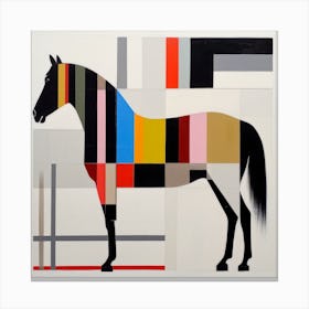 Color Block Contemporarry Horseirena Canvas Print