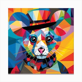 Mouse In Top Hat Canvas Print