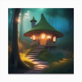 Fairy House In The Forest 1 Canvas Print