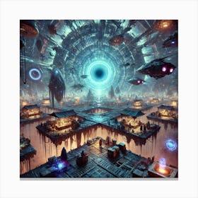 Eternal Abyss Market Converted Canvas Print