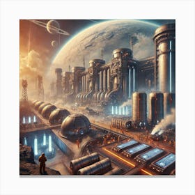 Venusian Enclave Power Plants Converted Canvas Print