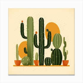 Cactus Illustration Art 42 Canvas Print