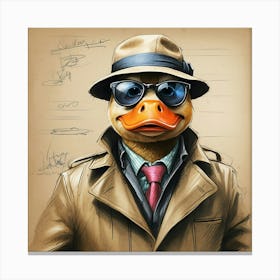 Detective Duck 7 Canvas Print