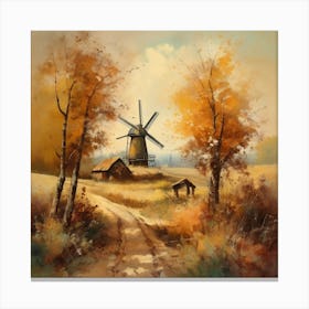 Vintage Oil Painting, Farmhouse Wall Decorations, Vintage Landscape, Printable Wall Art, Vintage Landscape Oil Painting.
19Windmills. Canvas Print