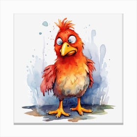 playful chicken Canvas Print