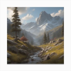 Landscape Painting 150 Canvas Print