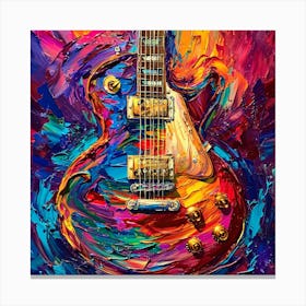 Electric Guitar Painting Canvas Print