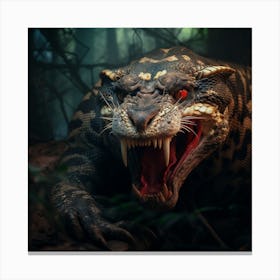 Panther In The Forest Canvas Print