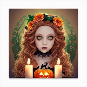 Halloween Girl 1 Canvas Print
