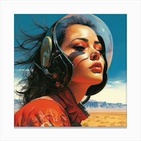 Girl In Space Canvas Print