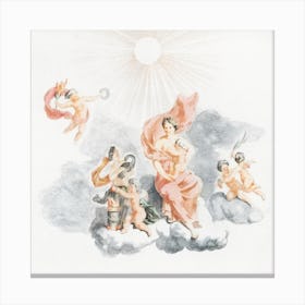 Hercules And Juno, Johan Teyler Canvas Print