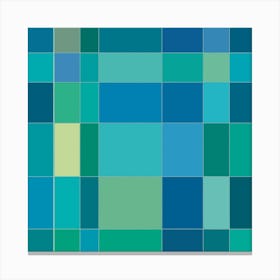 Blue Squares Canvas Print