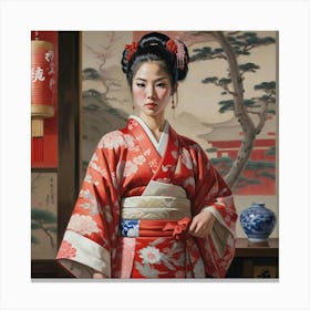 Geisha 1 Canvas Print