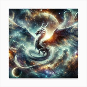 Cosmic Dragon: Celestial Wanderer. Canvas Print