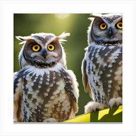 Two Owls Canvas Print