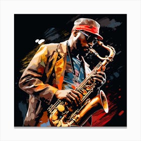 Saxophone Player 3 Canvas Print