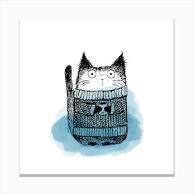 Cat In Sweater Canvas Print