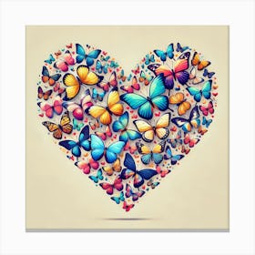 Heart Of Butterflies Canvas Print