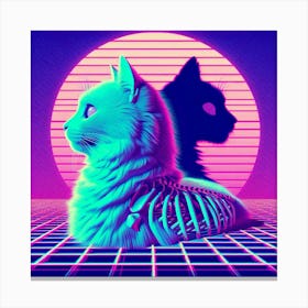 Skeleton Cat 2 Canvas Print