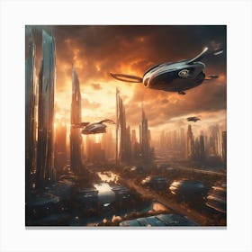 Futuristic Cityscape 8 Canvas Print