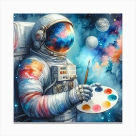 Astronaut Painting Canvas Print