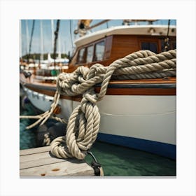 Moored Boat Canvas Print