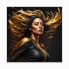 Gold Haired Woman Canvas Print