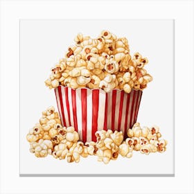 Popcorn In A Bucket Canvas Print