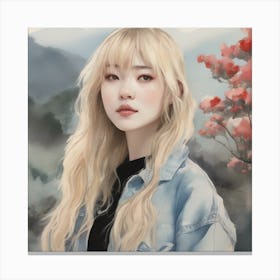 Korean Girl Painting 1 Canvas Print