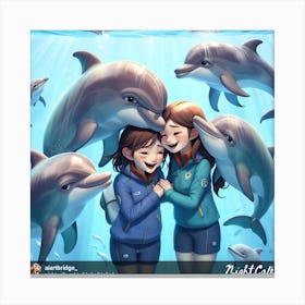 Dolphins 2 Canvas Print