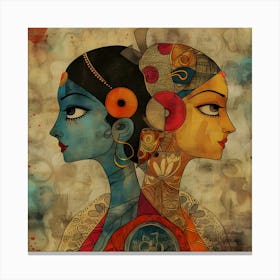 Radha And Krishna Canvas Print