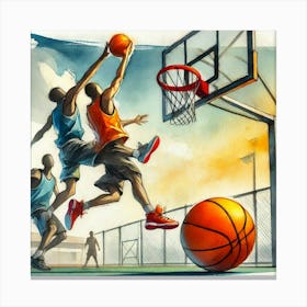 Basketball Game Canvas Print