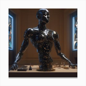 Robot Sculpture Canvas Print