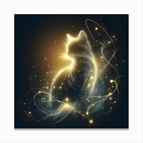 Cat With Stars Canvas Print