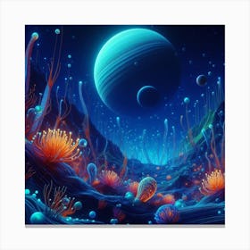 Planet under water Canvas Print