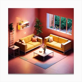 Living Room 100 Canvas Print