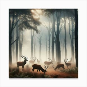 Deer In The Forest 2 Canvas Print