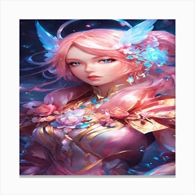 Abstract Style Anime Art Of A Magical Girl (1) Canvas Print