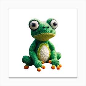 Crochet Frog Canvas Print